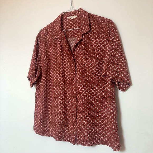 Vans | Red and White Floral Button Up Shirt - Picture 3 of 5
